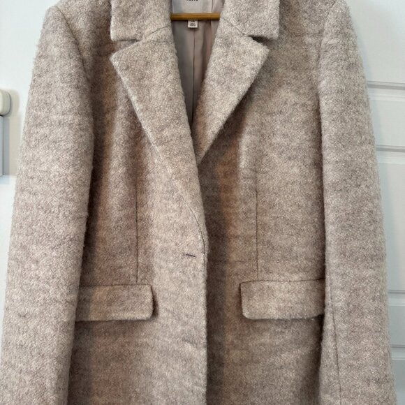 Boucle wool blend blazer style coat - Picture 1 of 4